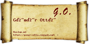 Gömör Ottó névjegykártya